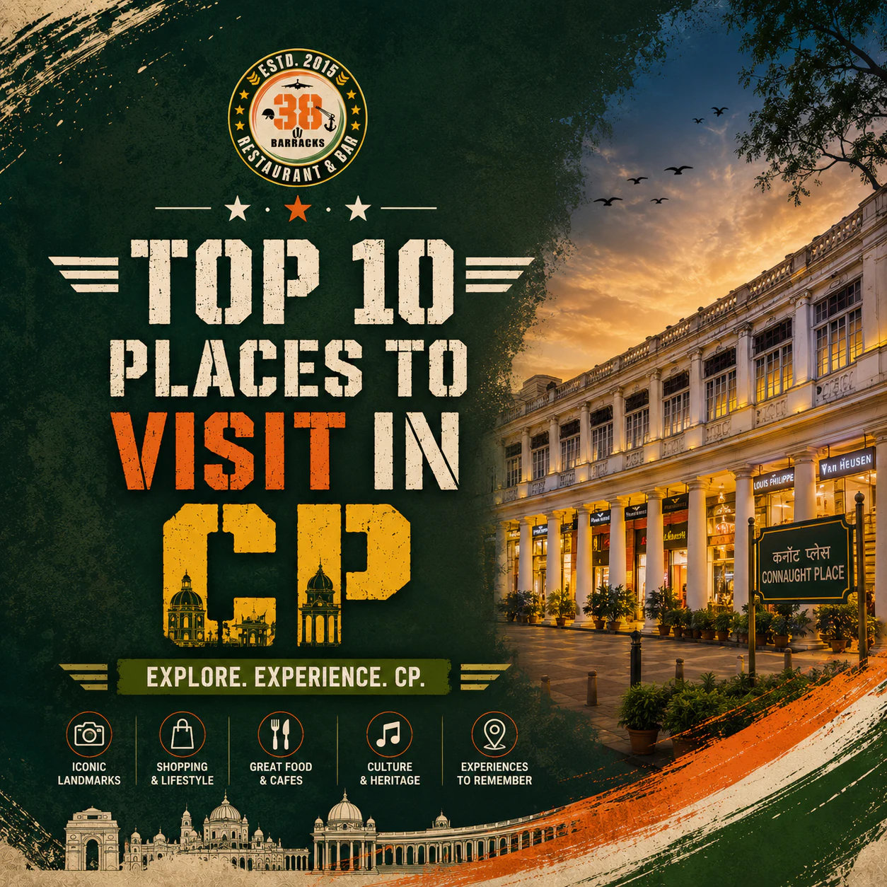 Top 10 places to visit in Connaught Place CP Delhi travel food shopping and nightlife guide