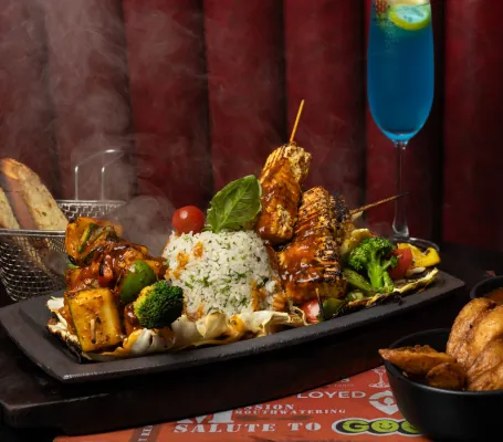 Vegetable Shashlik Sizzler